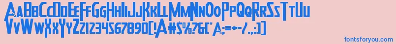 Heroesassembleexpand Font – Blue Fonts on Pink Background