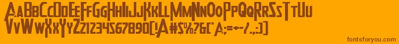 Heroesassembleexpand Font – Brown Fonts on Orange Background