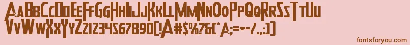 Heroesassembleexpand Font – Brown Fonts on Pink Background