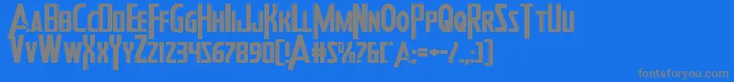 Heroesassembleexpand Font – Gray Fonts on Blue Background
