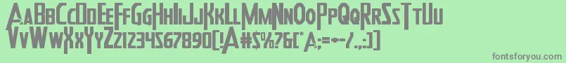 Heroesassembleexpand Font – Gray Fonts on Green Background