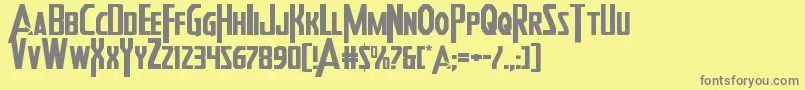 Heroesassembleexpand Font – Gray Fonts on Yellow Background