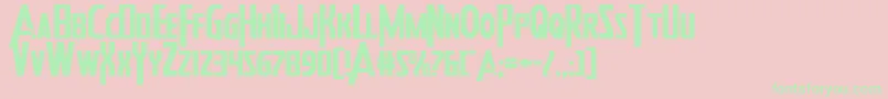 Heroesassembleexpand Font – Green Fonts on Pink Background