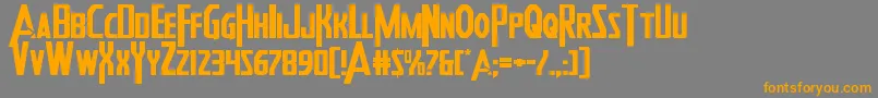 Heroesassembleexpand Font – Orange Fonts on Gray Background