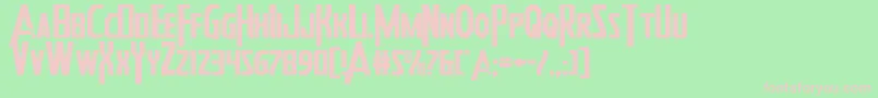 Heroesassembleexpand Font – Pink Fonts on Green Background