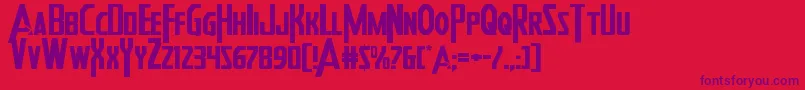 Heroesassembleexpand Font – Purple Fonts on Red Background