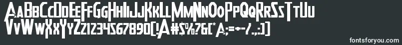 Heroesassembleexpand Font – White Fonts on Black Background
