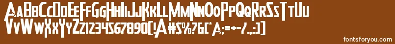 Heroesassembleexpand Font – White Fonts on Brown Background