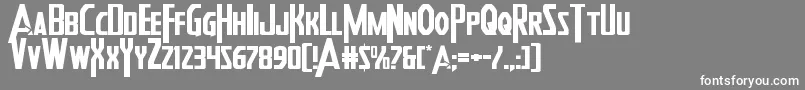 フォントHeroesassembleexpand – 灰色の背景に白い文字