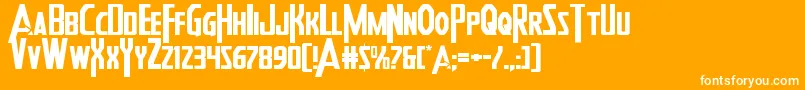 Heroesassembleexpand Font – White Fonts on Orange Background