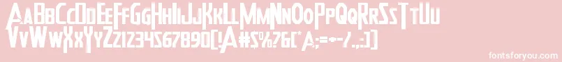 フォントHeroesassembleexpand – ピンクの背景に白い文字
