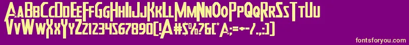 Heroesassembleexpand Font – Yellow Fonts on Purple Background