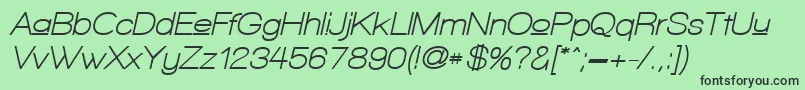 WalkwayUpperObliqueBold Font – Black Fonts on Green Background