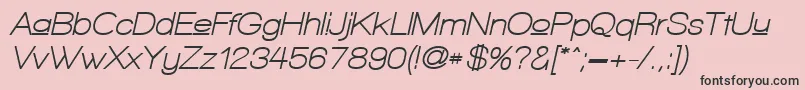 WalkwayUpperObliqueBold-Schriftart – Schwarze Schriften auf rosa Hintergrund