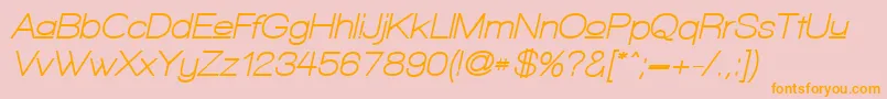 WalkwayUpperObliqueBold Font – Orange Fonts on Pink Background