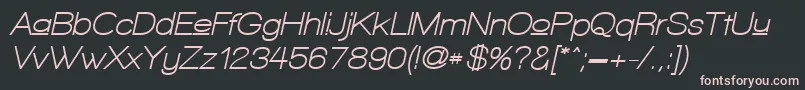 WalkwayUpperObliqueBold Font – Pink Fonts on Black Background