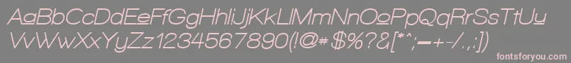 Шрифт WalkwayUpperObliqueBold – розовые шрифты на сером фоне