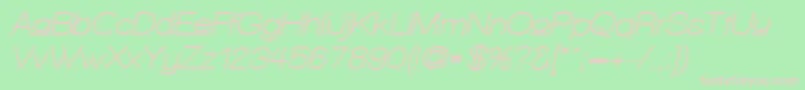 WalkwayUpperObliqueBold Font – Pink Fonts on Green Background