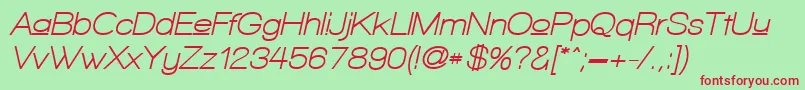 WalkwayUpperObliqueBold Font – Red Fonts on Green Background