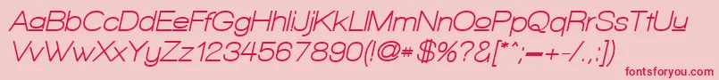 WalkwayUpperObliqueBold Font – Red Fonts on Pink Background