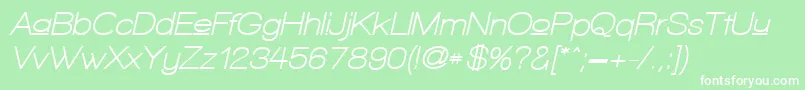 WalkwayUpperObliqueBold Font – White Fonts on Green Background