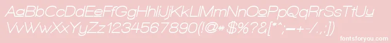 WalkwayUpperObliqueBold Font – White Fonts on Pink Background