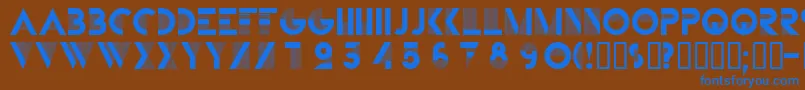 Шрифт Bifur – синие шрифты на коричневом фоне