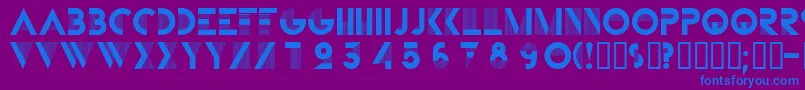 Bifur Font – Blue Fonts on Purple Background