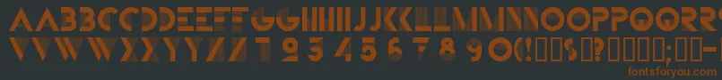 Bifur-Schriftart – Braune Schriften auf schwarzem Hintergrund