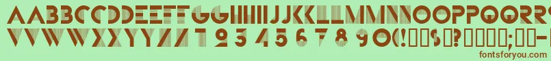 Bifur Font – Brown Fonts on Green Background