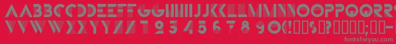 Bifur Font – Gray Fonts on Red Background