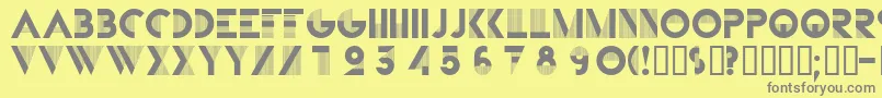 Bifur Font – Gray Fonts on Yellow Background