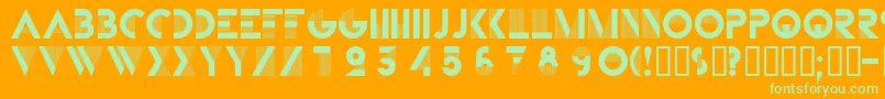Bifur Font – Green Fonts on Orange Background