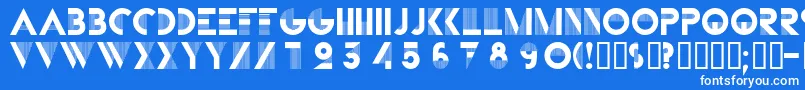 Bifur Font – White Fonts on Blue Background