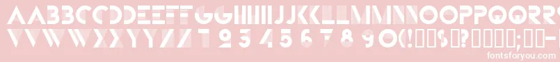 Bifur Font – White Fonts on Pink Background