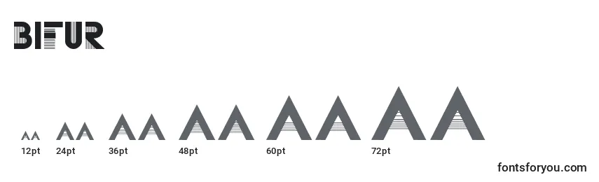 Размеры шрифта Bifur