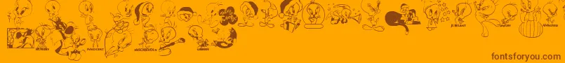 Totally Font – Brown Fonts on Orange Background