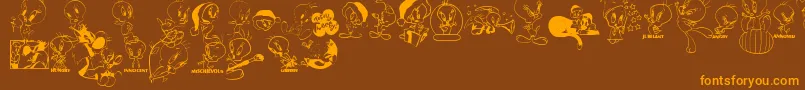 Totally Font – Orange Fonts on Brown Background