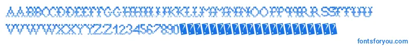 Aliensweater Font – Blue Fonts on White Background