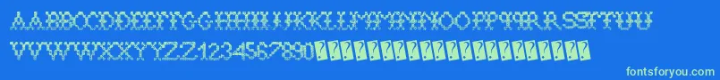 Aliensweater Font – Green Fonts on Blue Background