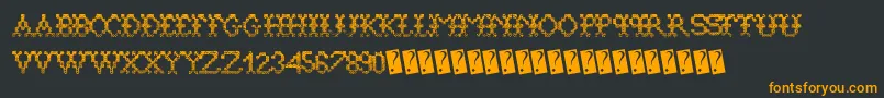 Aliensweater Font – Orange Fonts on Black Background