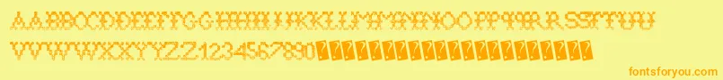 Aliensweater Font – Orange Fonts on Yellow Background