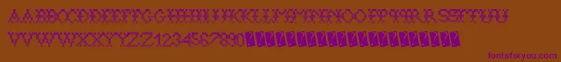 Aliensweater Font – Purple Fonts on Brown Background