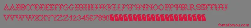 Aliensweater Font – Red Fonts on Gray Background