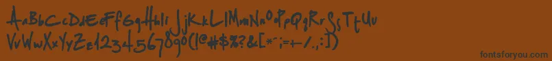 SplurgeBold Font – Black Fonts on Brown Background