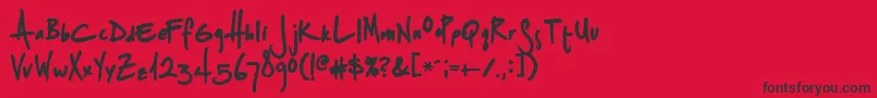 SplurgeBold Font – Black Fonts on Red Background