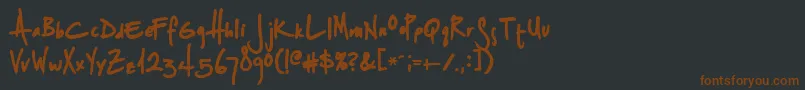 SplurgeBold Font – Brown Fonts on Black Background