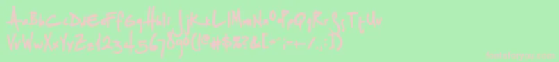 SplurgeBold Font – Pink Fonts on Green Background