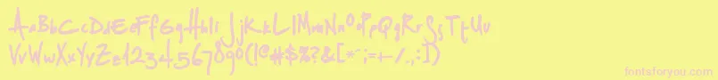 SplurgeBold Font – Pink Fonts on Yellow Background