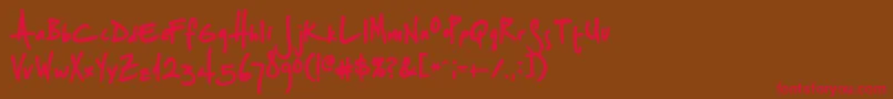 SplurgeBold Font – Red Fonts on Brown Background